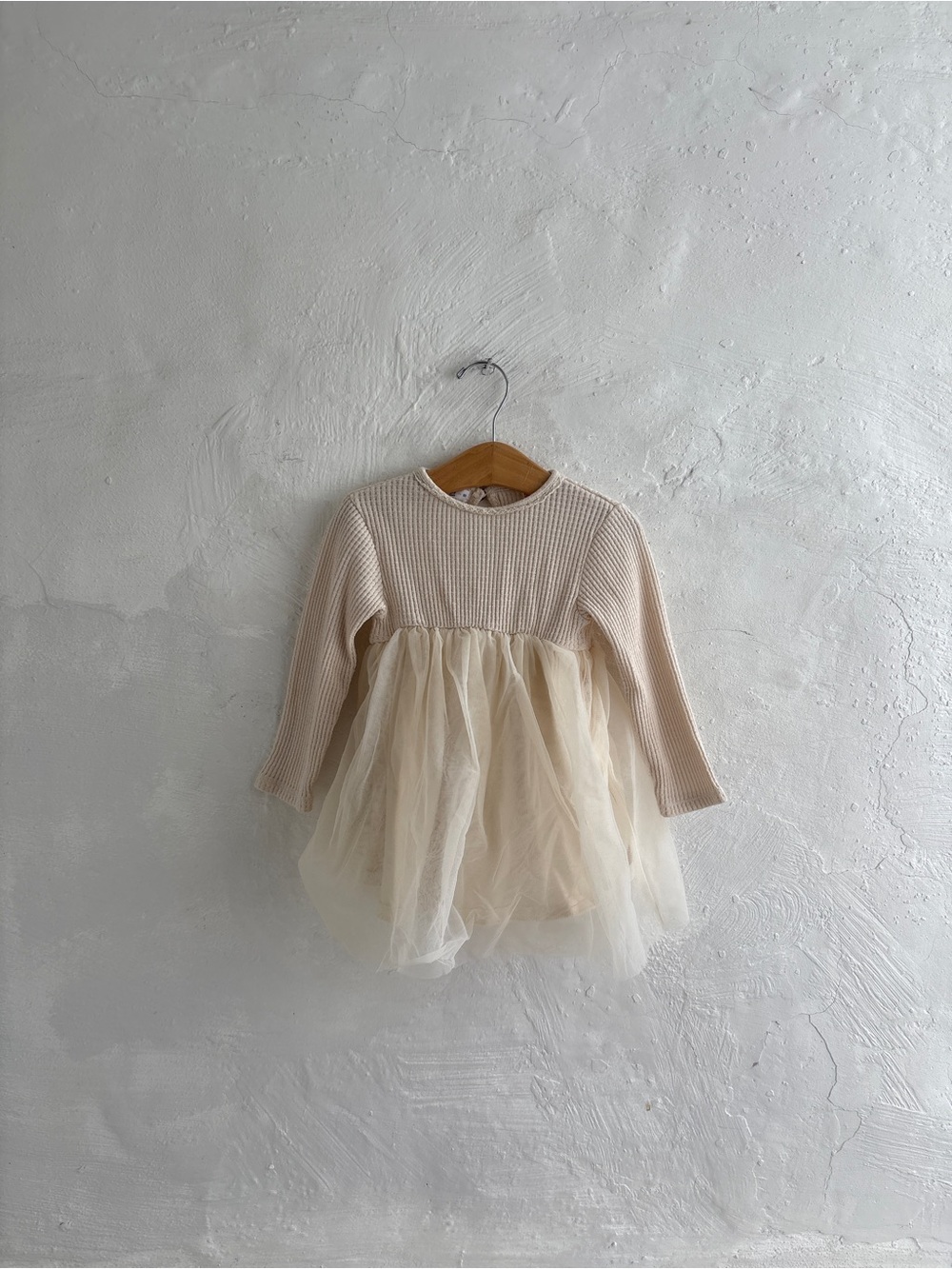 Zara girls size 2/3T tulle waffle knit dress